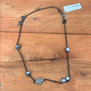 Black and rhinestone statement Necklace